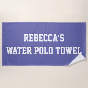 Monogram Beach Water Polo Swim Team Purple Beach Towel
