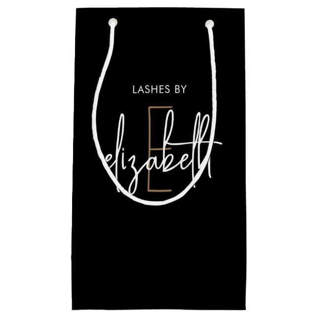 Monogram Beauty Lashes Small Gift Bag (Front)