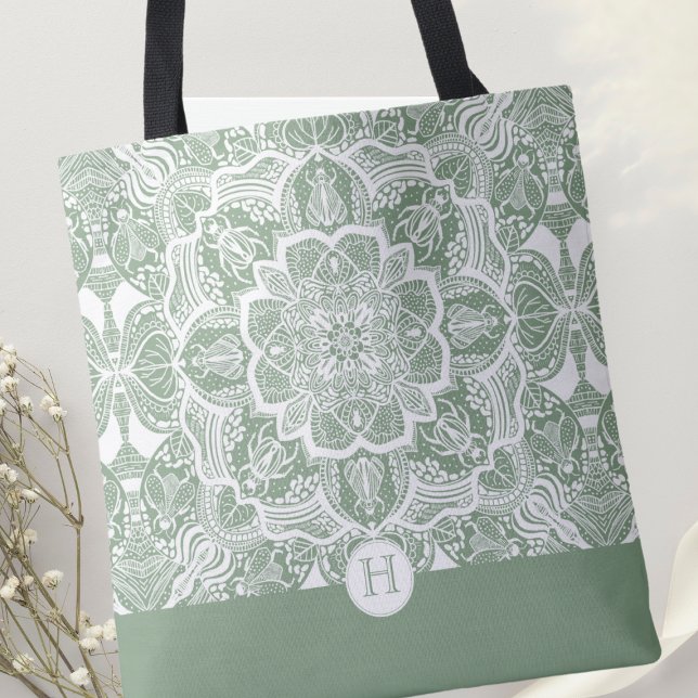 Monogram Beetles Mandala Tote Bag (Creator Uploaded)