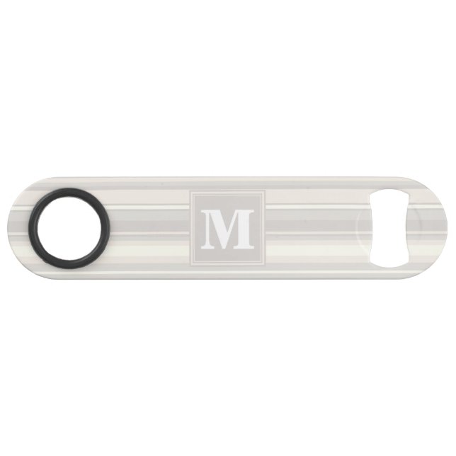 Monogram beige stripes bar key (Front (Horizontal))