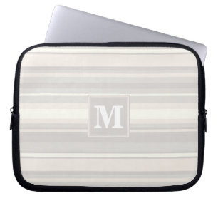 Monogram beige stripes laptop sleeve