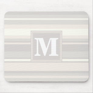 Monogram beige stripes mouse pad