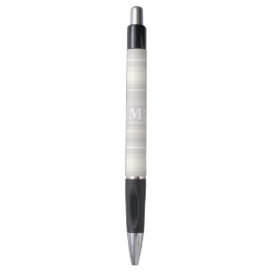 Monogram beige stripes pen