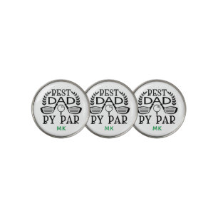 Monogram Best Dad By Par Father's Day Golf Ball Marker