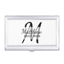 Monogram BEST MAN Groomsmen Groomsman Add Name