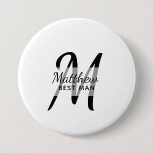 Monogram BEST MAN Groomsmen Groomsman Add Name Button
