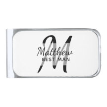 Monogram BEST MAN Groomsmen Groomsman Add Name
