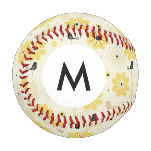 Monogram Bird Garden Baseball