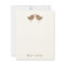 Monogram Birds Wedding Flat Thank You Card - Latte