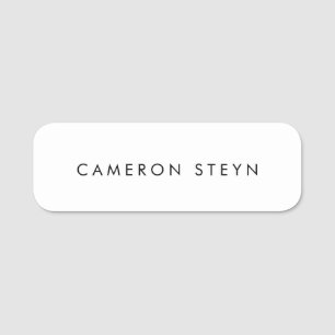 Monogram Black And White Minimalist Name Tag