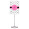 Monogram Black and White Polka Dot with Hot Pink