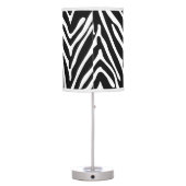 Monogram Black and White Zebra Print Table Lamp (Back)