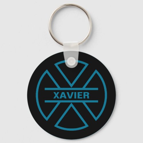 Monogram Black and X_Ray colors initial letter X Keychain