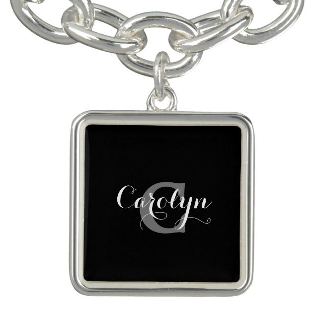 Monogram Black bracelet charm (Design)