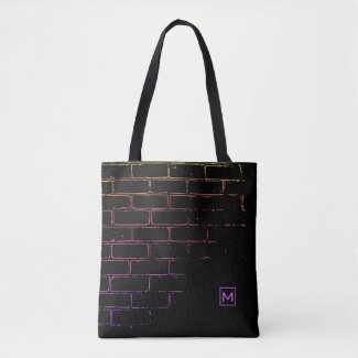 Monogram Black Brick Tracer Tote Bag
