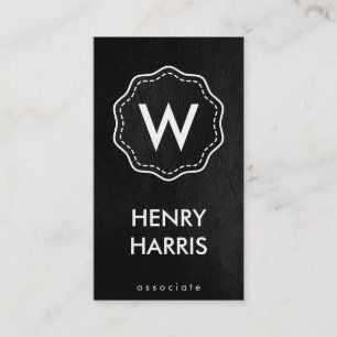 Monogram / Black Business Card