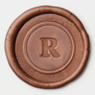 Monogram Black Circle Logo  Wax Seal Sticker