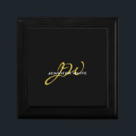 Monogram Black Gold Color Plain Modern Own Name Gift Box<br><div class="desc">Looking for a functional and a great looking design? This simple,  minimalist and modern design is for you. How about this design that will draw attention to you?</div>