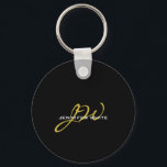 Monogram Black Gold Color Plain Modern Own Name Keychain<br><div class="desc">Looking for a functional and a great looking design? This simple,  minimalist and modern design is for you. How about this design that will draw attention to you?</div>
