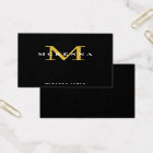 Monogram Black Gold Initial Personalized Name  Poc