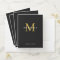 Monogram Black Gold Initial Personalized Name  Poc