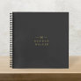 Monogram Black Gold | Modern Minimalist Elegant Notebook