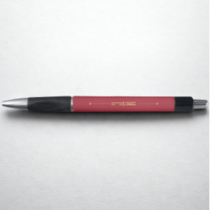 Monogram Black Gold Modern Minimalist Elegant Pe Pen