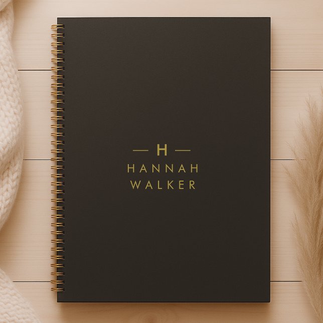 Monogram Black Gold | Modern Minimalist Elegant Planner (Creator Uploaded)