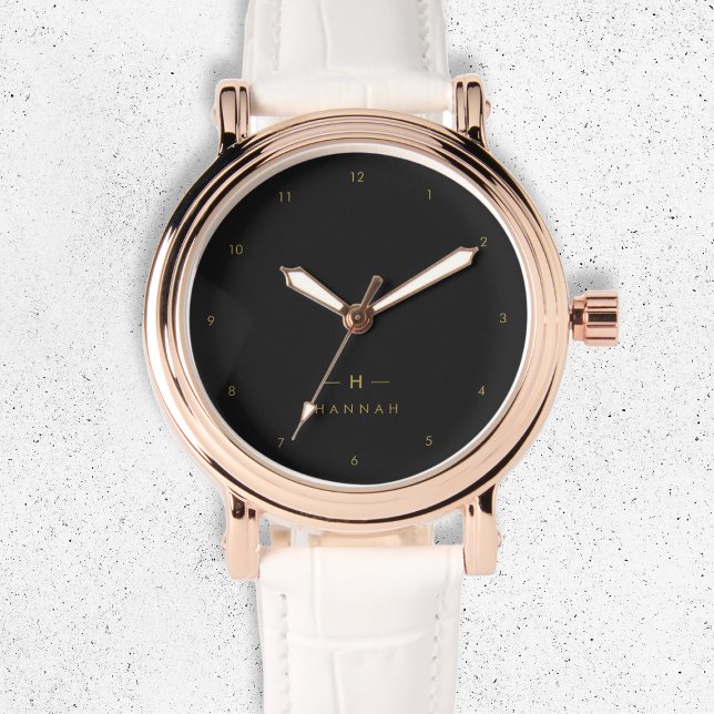 Monogram Black Gold | Modern Minimalist Elegant Watch (Creator Uploaded)