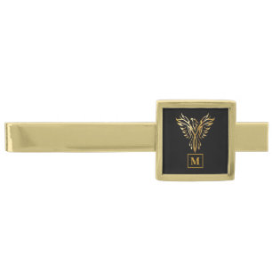 Monogram Black & Gold Phoenix Rising Finish Tie Bar
