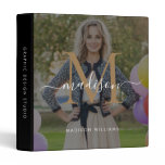 Monogram Black Gold Script Office School Photo 3 R 3 Ring Binder Monogram Black Gold Script Office School Photo 3 R 3 Ring Binder