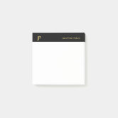 Plain Minimalist Two Letter Monogram Name Post-it Notes