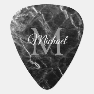 Monogram Black Marble Template Grover Allman Guitar Pick