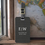 Monogram Black Metallic Elegant Honeycomb Luggage Tag<br><div class="desc">Elevate your travel experience with our Classic Elegant Modern Minimalist Monogram Luggage Tag. This meticulously designed accessory seamlessly combines timeless elegance with contemporary minimalism, ensuring your luggage stands out with sophistication. Crafted with precision and attention to detail, this luggage tag is more than just a practical item; it's a personalized...</div>