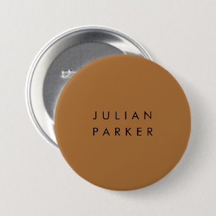 Monogram black minimalist brown button