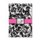 Monogram Black & Pink Damask Wedding RSVP Cards