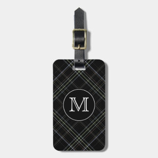 Monogram Black Plaid Luggage Tag