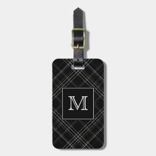 Monogram Black Plaid Luggage Tag