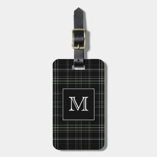 Monogram Black Plaid Luggage Tag