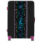 Monogram Black Rainbow Music Note Pattern Luggage