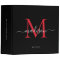 Monogram Black Red Script Name Kitchen Recipe