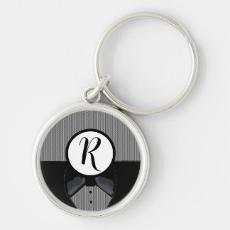 Monogram Black Tux Keychain