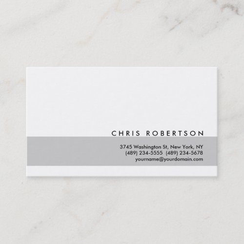 Monogram Black White Grey Charming Business Card