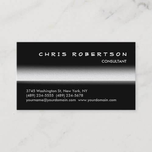 Monogram Black White Grey Trendy Business Card