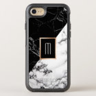 Monogram Black White Marble Texture Fashion Look