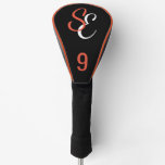Monogram Black White Orange Club Type Golf Head Cover Monogram Black White Orange Club Type Golf Head Cover