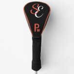 Monogram Black White Orange Pw Golf Head Cover Monogram Black White Orange Pw Golf Head Cover