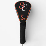 Monogram Black White Orange Sw Golf Head Cover Monogram Black White Orange Sw Golf Head Cover