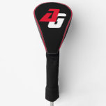 Monogram Black White Red Golf Head Cover Monogram Black White Red Golf Head Cover