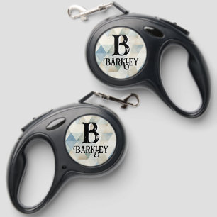 Monogram Blue and Tan stylish Pet Leash